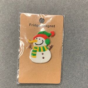 Festive Snowman Fridge Magnet - Multicolor